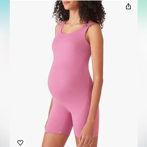 Maternity Pregnancy Jumpsuit, Pink, Size M
